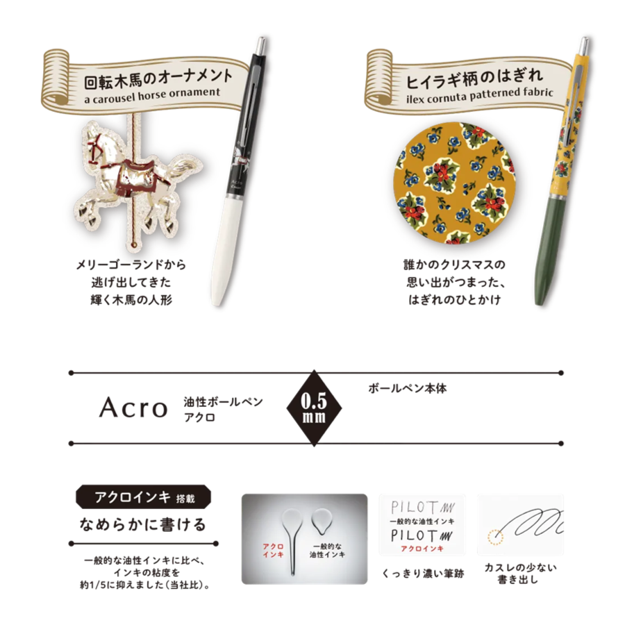 Acroball 300 0.5mm Ballpoint Pen - Chrisimas Market Paris