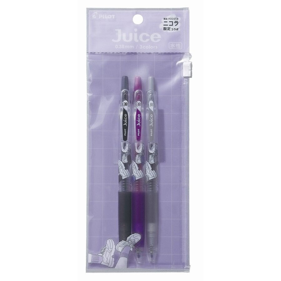 Pilot - Juice x Nicola 0.38mm Gel Pen Set - Purple Gray