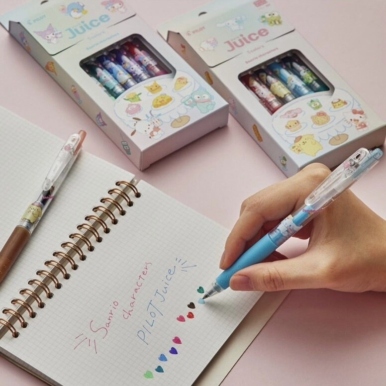 Pilot - Juice 0.5mm Gel Pen co-branded with Sanrio - Dessert Party - Light Pink / Red / Coffee Brown / Light Blue / Green / Light Green / Emerald Green / Sky Blue / Violet / Pink
