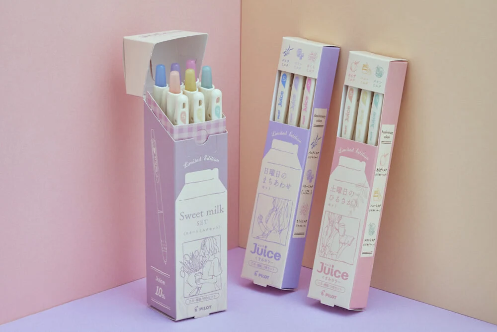 Pilot - Juice up 10th Anniversary Vol.2 0.5mm Gel Pen Set - Sweet Milk Set of 6 / Saturday Set of 3 / Sunday Set of 3
