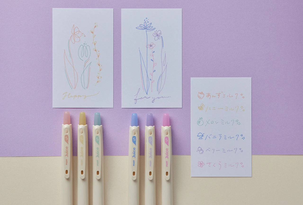 Pilot - Juice up 10th Anniversary Vol.2 0.5mm Gel Pen Set - Sweet Milk Set of 6 / Saturday Set of 3 / Sunday Set of 3