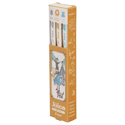 Pilot - Juice up 10th Anniversary Vol.3 Fairy Tale Series 0.5mm Gel Pen Set - The Wizard of Oz / Gray, Apricot Orange, Light Blue 