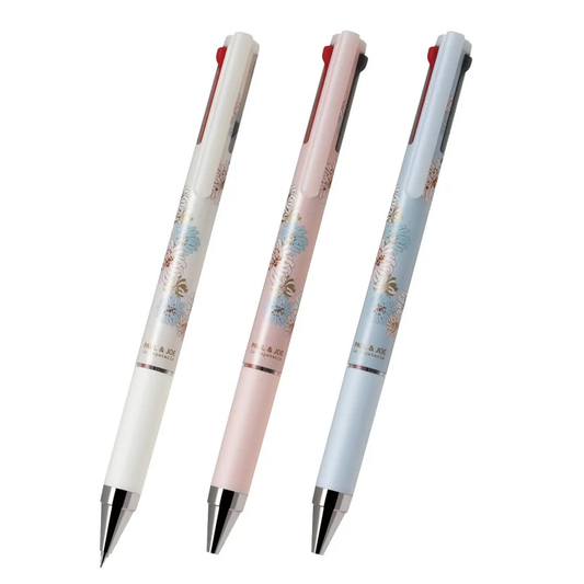 Pilot - Juice up 3 0.4mm 3 color Gel Pen co-branded with Paul & Joe - Chrysantheme Ivory / Chrysantheme Pink / Chrysantheme Blue