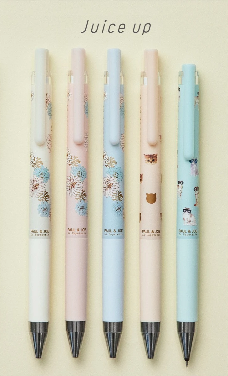 Pilot - Juice up Gel Pen co-branded with Paul & Joe - Chrysantheme Ivory / Chrysantheme Pink / Chrysantheme Blue / Nunette / Gatti