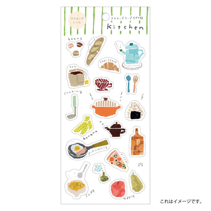Saien Chigiri-e Style Sticker Series designed by Miki Tamura - Kitchen