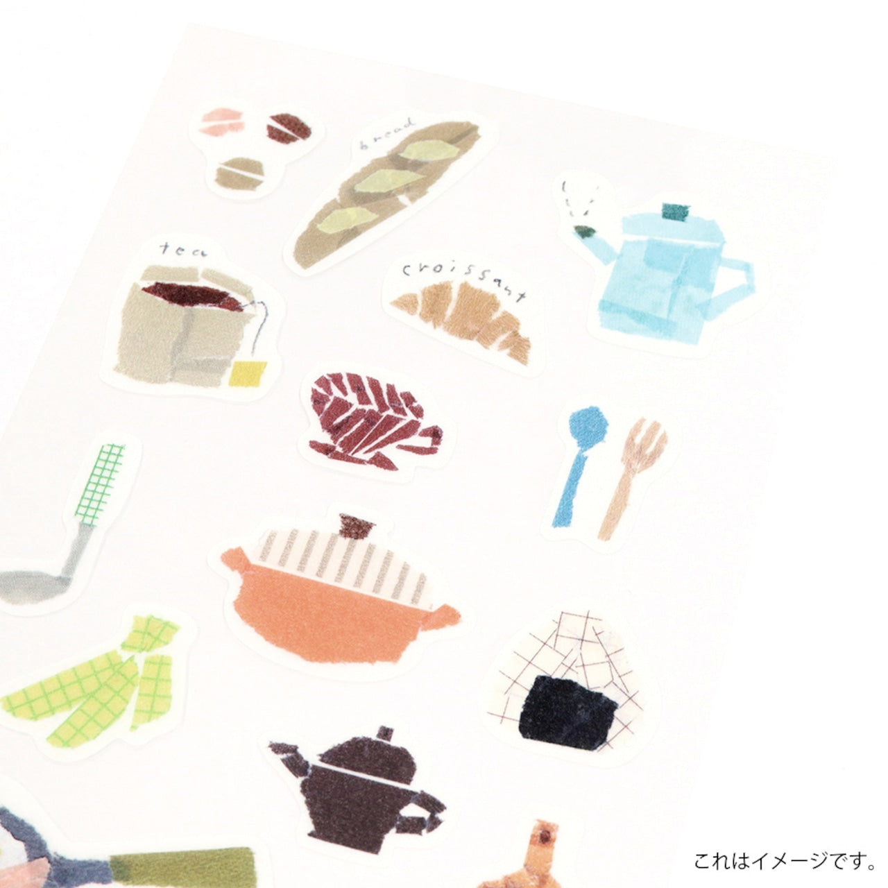 Saien Chigiri-e Style Sticker Series designed by Miki Tamura - Kitchen