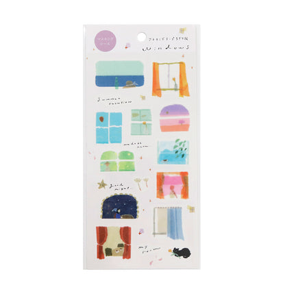 Saien Chigiri-e Style Sticker Series designed by Miki Tamura - Windows