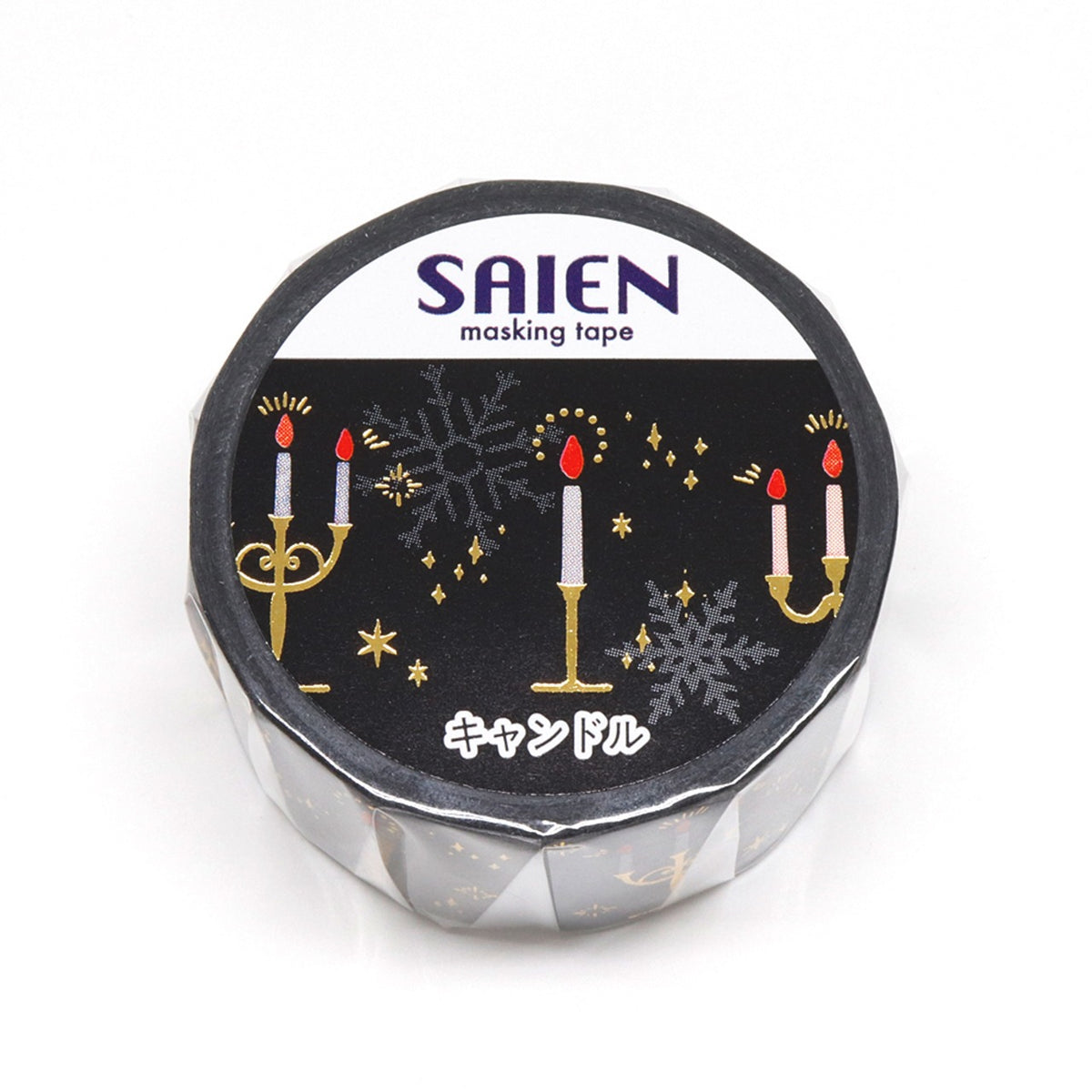 Saien Christmas Gold Foil Series Washi Tape - Candle