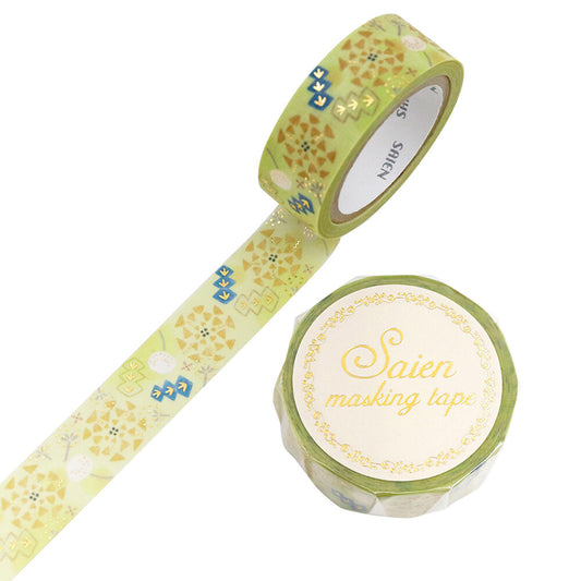 Saien Foil Series Gold Foil Washi Tape - Dandelion