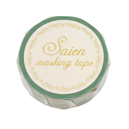 Saien Foil Series Gold Foil Washi Tape - Shiba Inu and Japanese Sweets