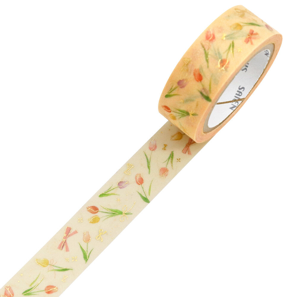 Saien Foil Series Gold Foil Washi Tape - Tulip
