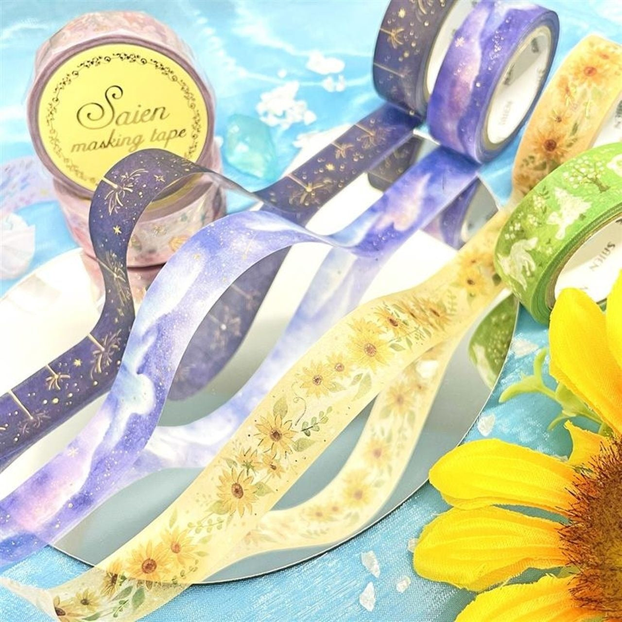Saien Foil Series Gold Foil Washi Tape - Forest