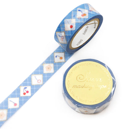 Saien Foil Series Gold Foil Washi Tape - Cherry
