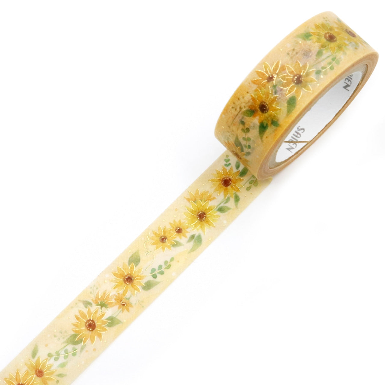 Saien Foil Series Gold Foil Washi Tape - Sunflower