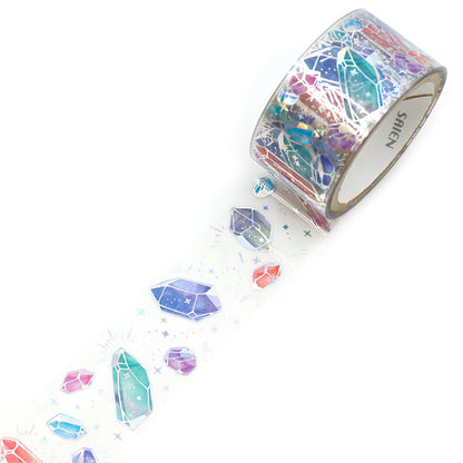 Saien Holographic Foil Twinkle Clear Tape - Crystal