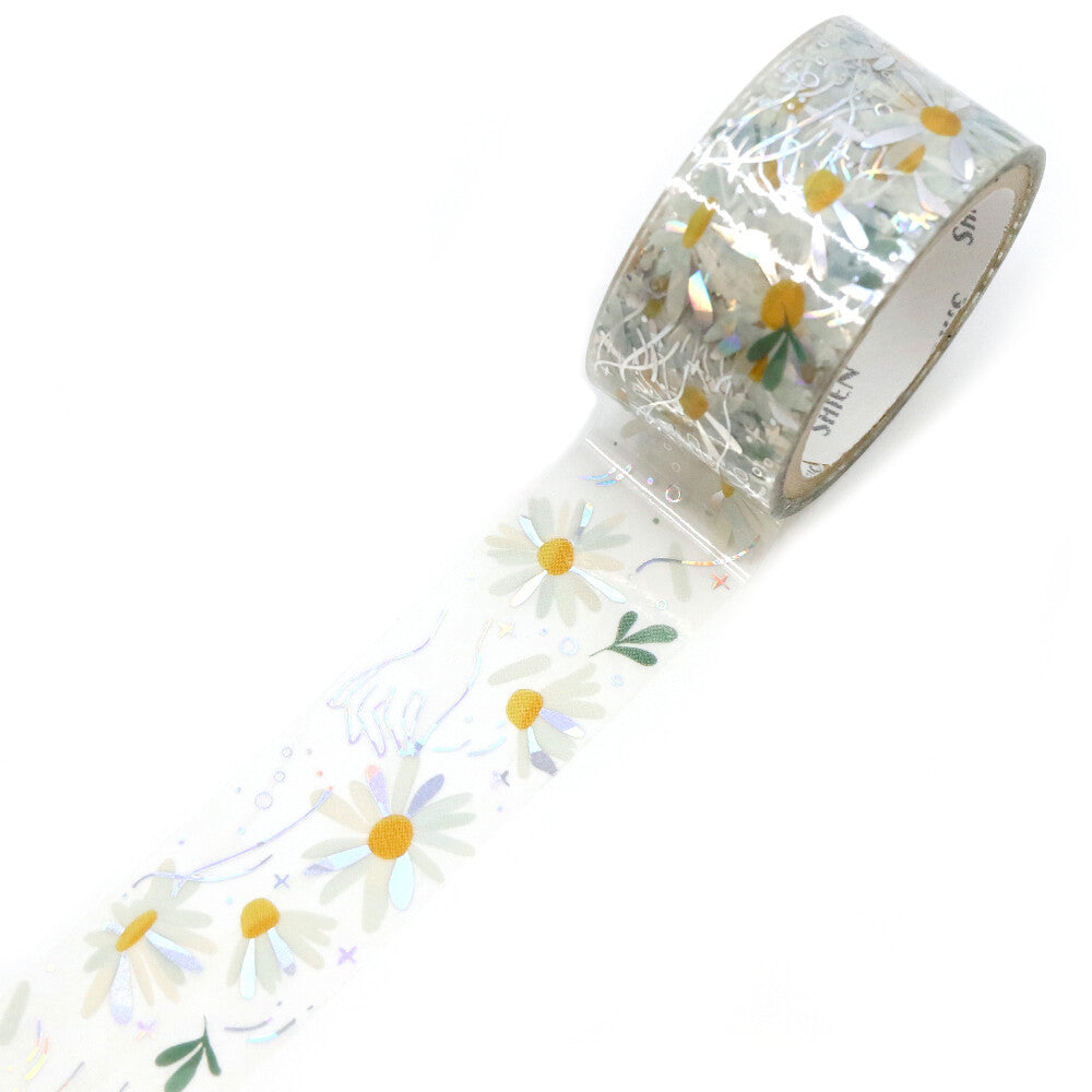 Saien Holographic Foil Twinkle Clear Tape - Flower Fortune-telling