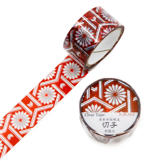 Saien Holographic Foil Twinkle Clear Tape - Kiku-kagome
