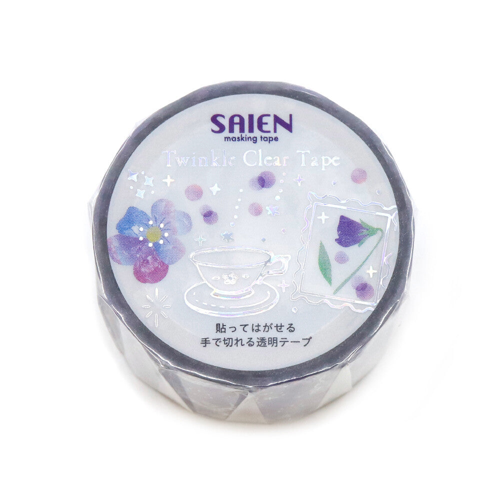 Saien Holographic Foil Twinkle Clear Tape - Violet Candied