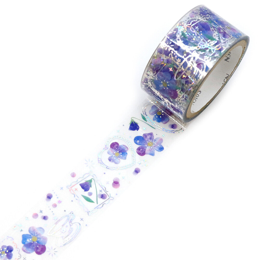 Saien Holographic Foil Twinkle Clear Tape - Violet Candied