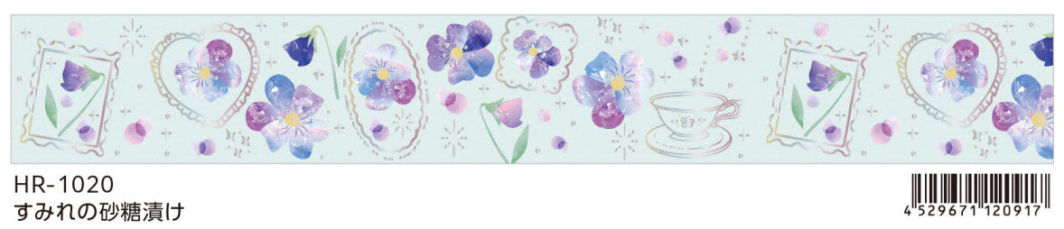 Saien Holographic Foil Twinkle Clear Tape - Violet Candied