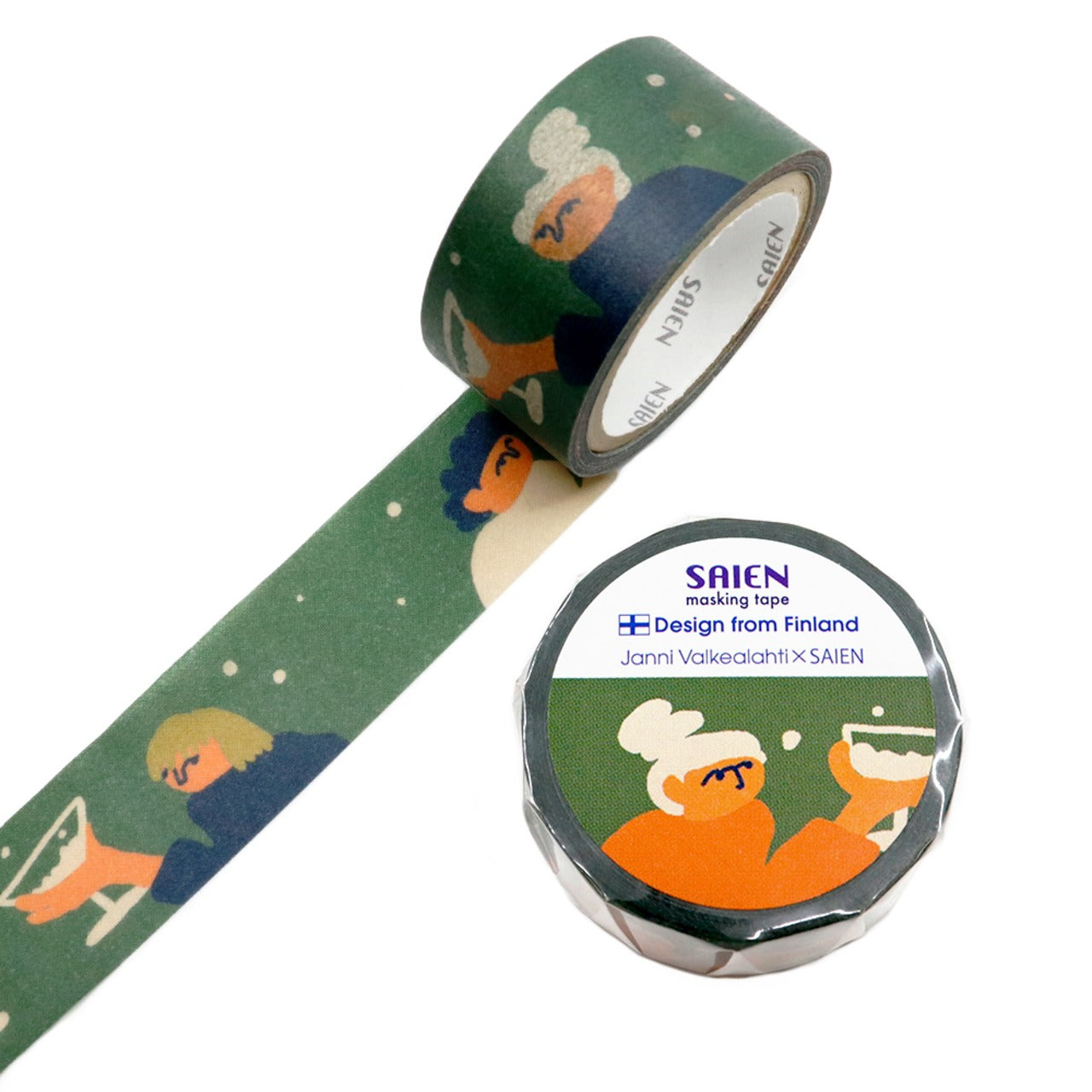Saien x Janni Valkealahti Co branding Washi Tape - Chrstmas Party