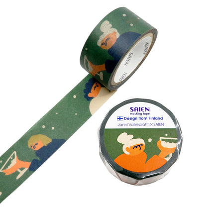 Saien x Janni Valkealahti Co branding Washi Tape - Chrstmas Party