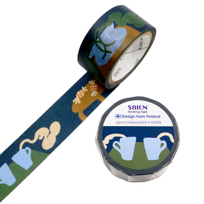 Saien x Janni Valkealahti Co branding Washi Tape - Cozy Home