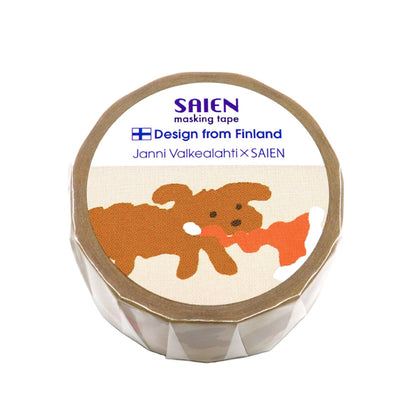 Saien x Janni Valkealahti Co branding Washi Tape - Santa dogs