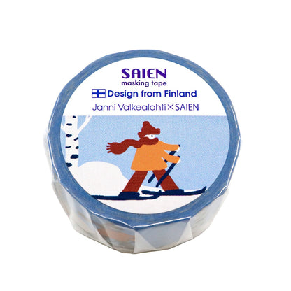 Saien x Janni Valkealahti Co branding Washi Tape - Ski