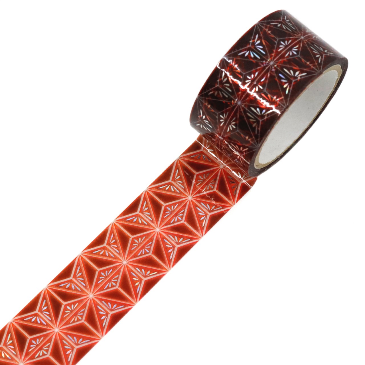 Saien Holographic Foil Kiriko Clear Tape - Asanoha