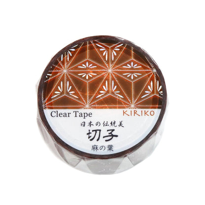 Saien Holographic Foil Kiriko Clear Tape - Asanoha