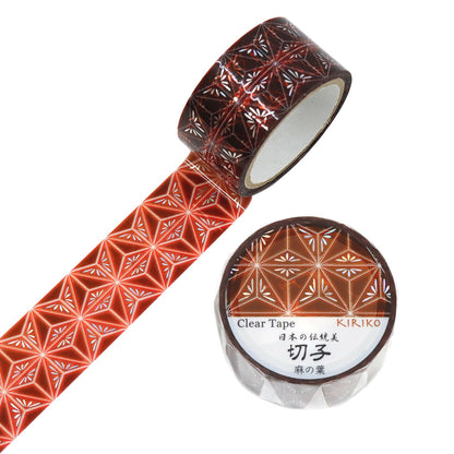 Saien Holographic Foil Kiriko Clear Tape - Asanoha