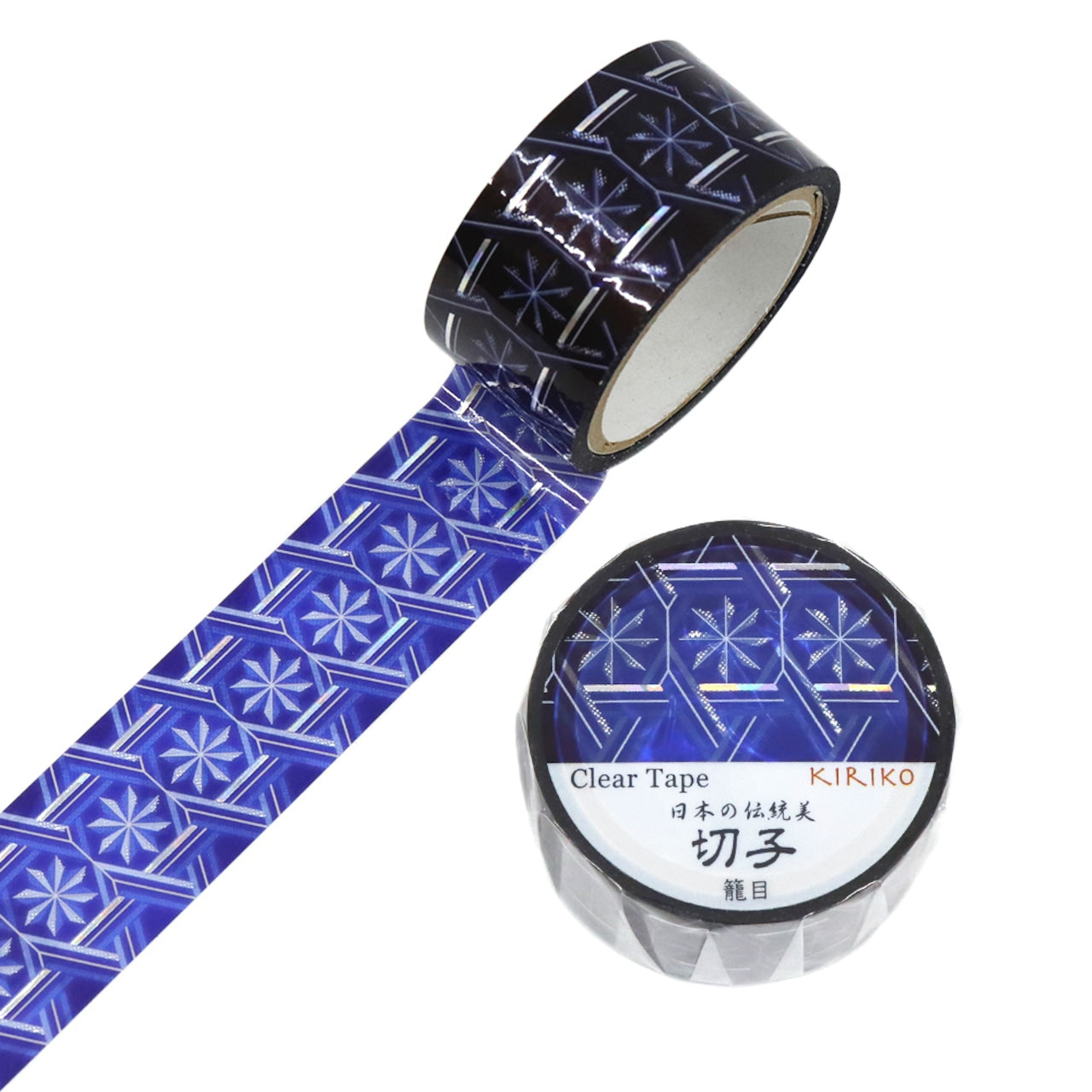 Saien Holographic Foil Kiriko Clear Tape - Kagome