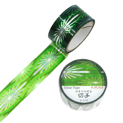 Saien Holographic Foil Kiriko Clear Tape - Retro