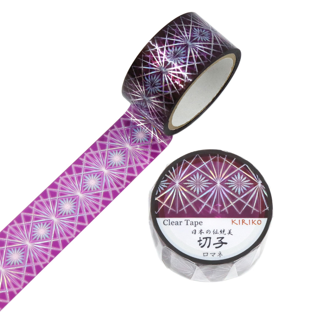 Saien Holographic Foil Kiriko Clear Tape - Romane