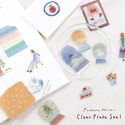 Saien x Miki Tamura Gold Foil Clear Flake Sticker - Label