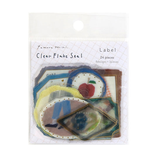 Saien x Miki Tamura Gold Foil Clear Flake Sticker - Label