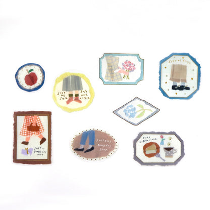 Saien x Miki Tamura Gold Foil Clear Flake Sticker - Label