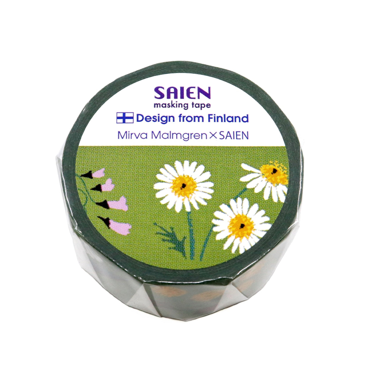 Saien x Mirva Malmgren Co branding Washi Tape - Flowers for the Nightless Night