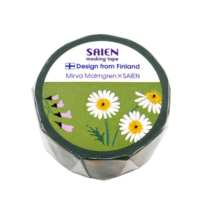 Saien x Mirva Malmgren Co branding Washi Tape - Flowers for the Nightless Night