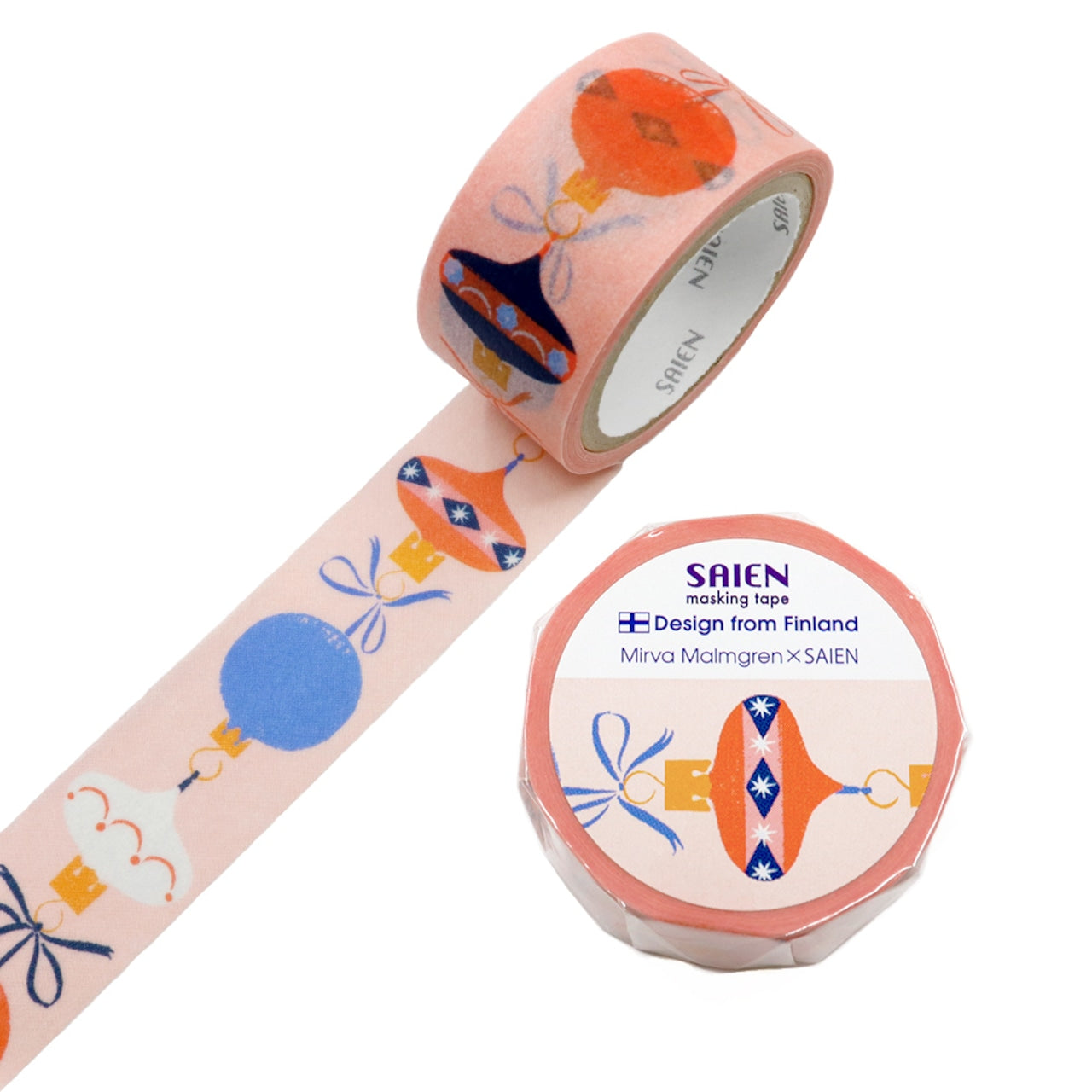 Saien x Mirva Malmgren Co branding Washi Tape - Ornaments