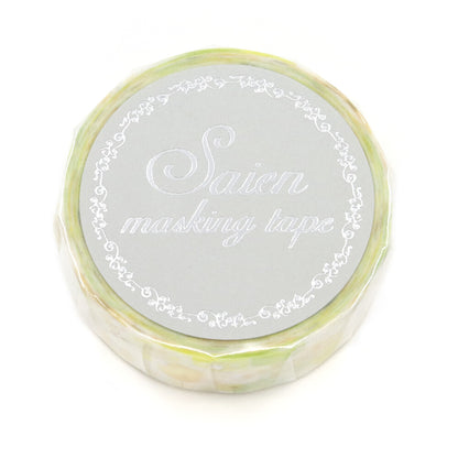 Saien Foil Series Silver Foil Washi Tape - Honeycomb