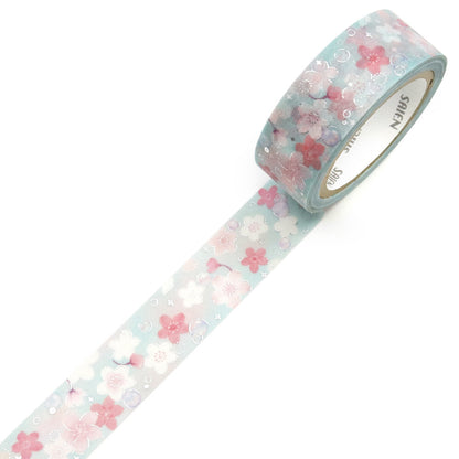 Saien Foil Series Silver Foil Washi Tape - Sakura Shabon