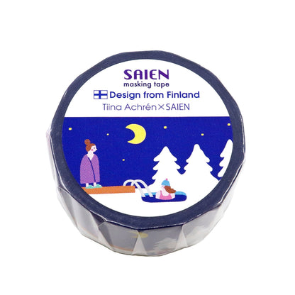 Saien x Tiina Achren Co branding Washi Tape - Ine swimming