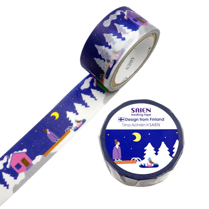 Saien x Tiina Achren Co branding Washi Tape - Ine swimming