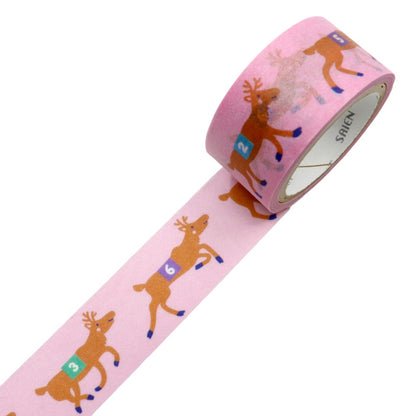 Saien x Tiina Achren Co branding Washi Tape - Reindeer race