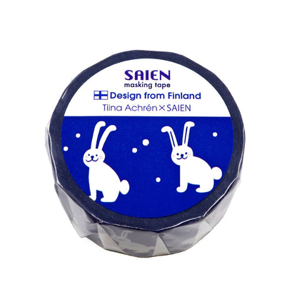 Saien x Tiina Achren Co branding Washi Tape - Winter rabbits
