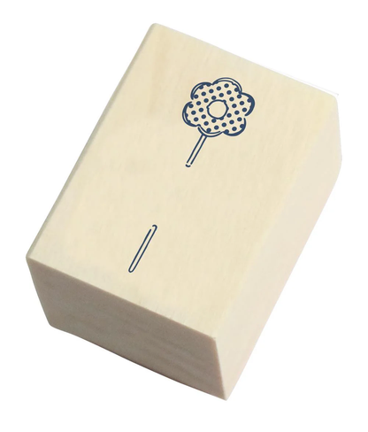 Masute no Aibo Series Wood Stamp - Sewing Pin