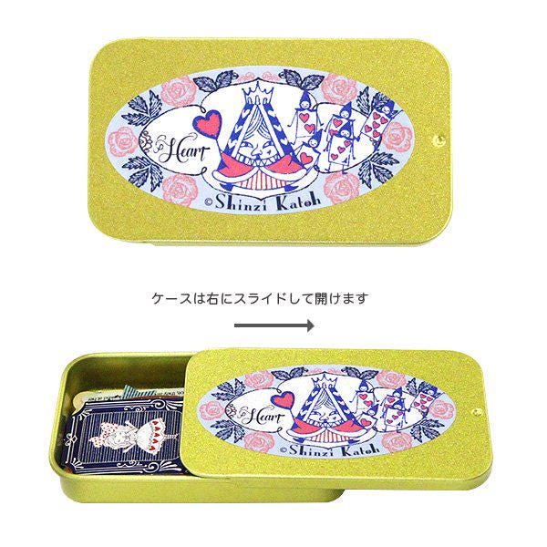 Shinzi Katoh - Alice's Adventures in Wonderland Series Sticker Sliding Lid Tin Box - Usagi Alice