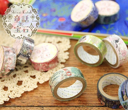 Fairy Tale Gem Series Gold Foil Washi Tape - Sleeping Beauty